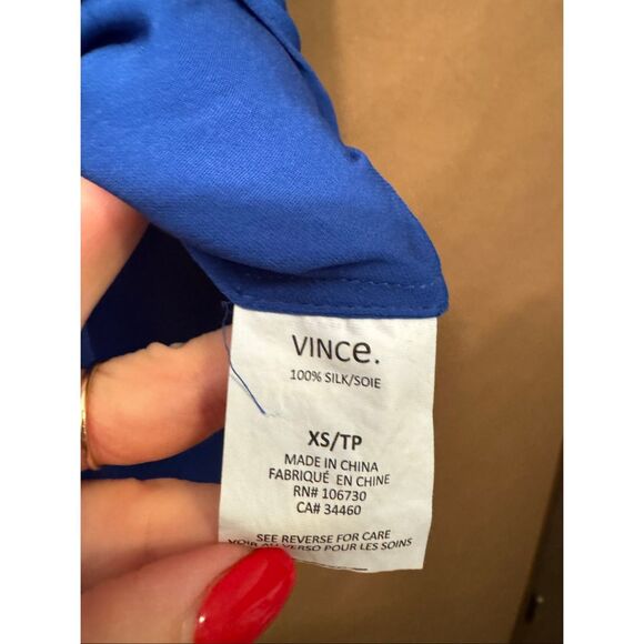 Vince Blue Silk Top MSRP: $298 - Picture 7 of 9